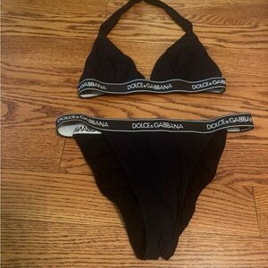 Dolce & Gabbana Black Logo Women's bikinis